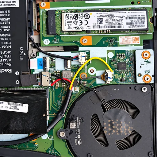 NANO CH02 wired to laptop battery and fan connector thumbnail